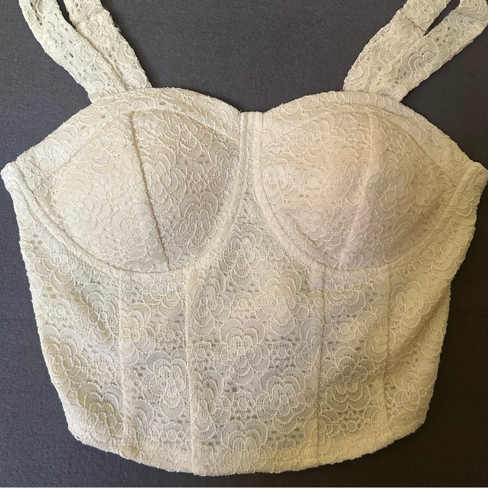 No Boundaries Lace Corset Style Top